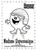 coloriage madame supersonique en tenue